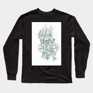 Blue and white flowers Long Sleeve T-Shirt